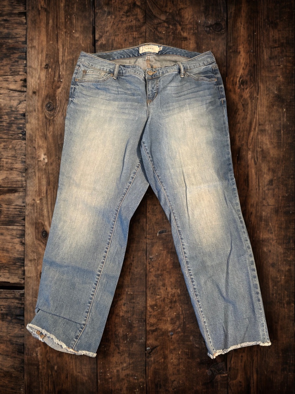 torrid Light Blue Washed Straight-Leg Jeans